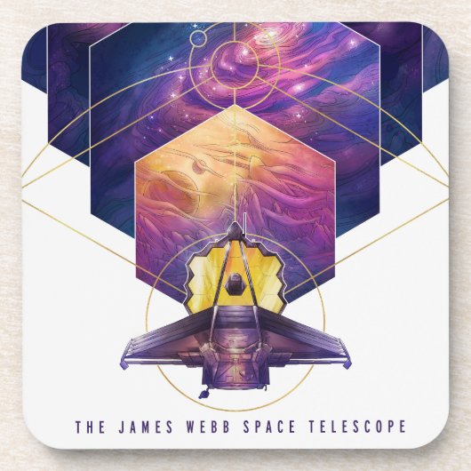 James Webb Space Telescope Poster. Getränkeuntersetzer (Vorderseite)