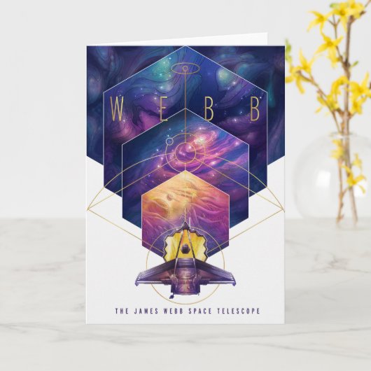 James Webb Space Telescope Poster. Karte (Gelbe Blume)