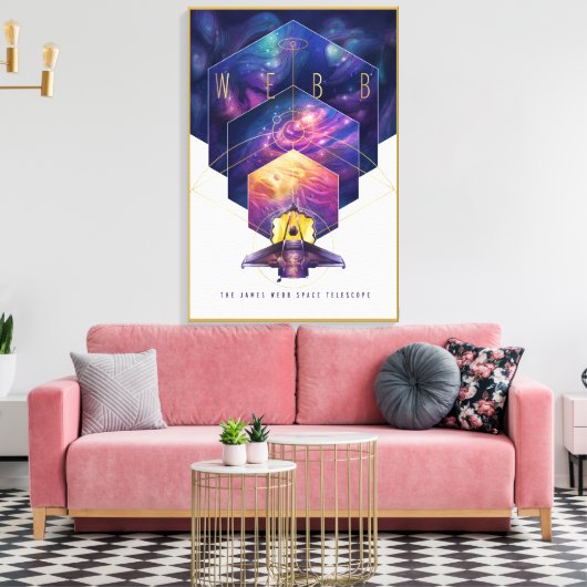 James Webb Space Telescope Poster. Leinwanddruck (Insitu (Wohnzimmer))