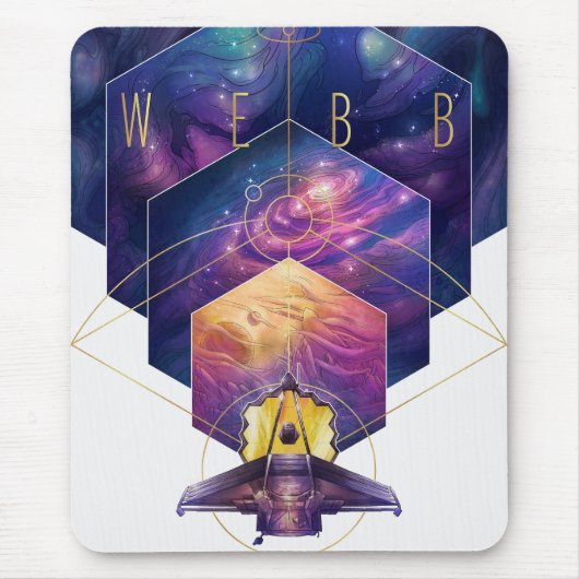 James Webb Space Telescope Poster. Mousepad (Vorne)