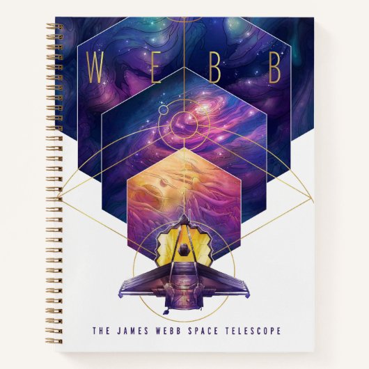 James Webb Space Telescope Poster. Notizblock (Vorderseite)