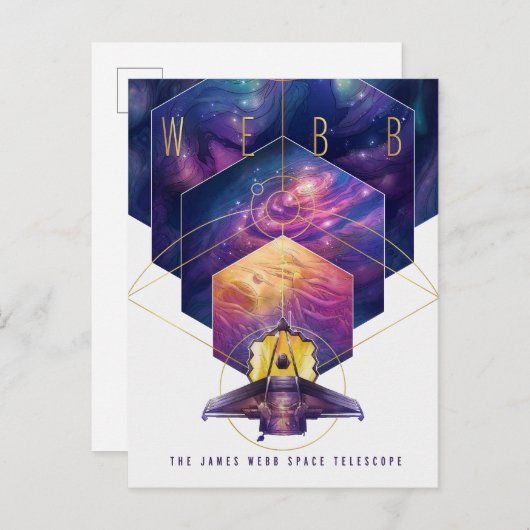 James Webb Space Telescope Poster. Postkarte (Vorne/Hinten)