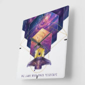 James Webb Space Telescope Poster. Quadratische Wanduhr (Winkel)