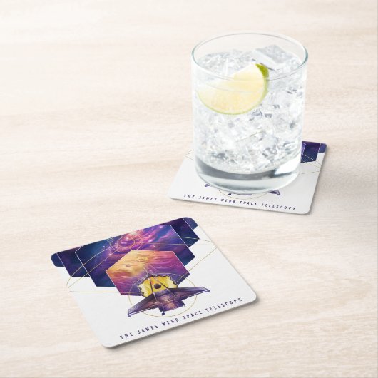 James Webb Space Telescope Poster. Rechteckiger Pappuntersetzer (Vor Ort)