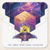 James Webb Space Telescope Poster. Rechteckiger Pappuntersetzer (Vorderseite)