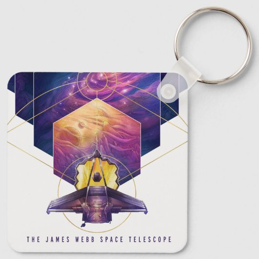 James Webb Space Telescope Poster. Schlüsselanhänger (Rückseite)