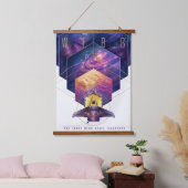 James Webb Space Telescope Poster. Wandteppich Mit Holzrahmen (Schlafzimmer)