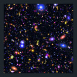 James Webb Space Telescope Simulation - Pop Art Poster<br><div class="desc">Eine erweiterte Pop-Kunstsimulation des Sichtfeldes von James Webb Space Telescope zeigt Milliarden von Galaxien mit beispielloser Klarheit.</div>