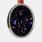 James Webb Space Telescope Simulation - Pop Art Silbernes Ornament (Rechts)