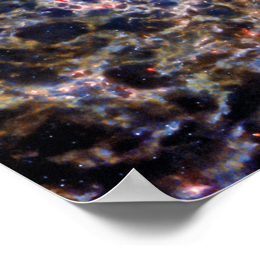 James Webb Space Telescope Spiral Galaxy IC 5332 Poster (Ecke)