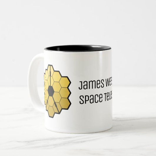 James Webb Space Telescope Yellow Mirro Custom Zweifarbige Tasse (Vorderseite Links)