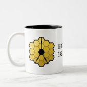 James Webb Space Telescope Yellow Mirro Custom Zweifarbige Tasse (Links)
