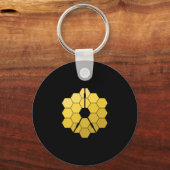 James Webb Space Telescope Yellow Mirror Artwork Schlüsselanhänger (Rückseite)