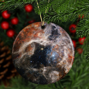 James Webb Tarantula Nebula Hi-Res 2022 Weihnachte Keramik Ornament