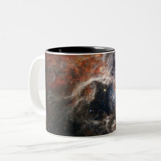 James Webb Tarantula Nebula Hi-Res Image 2022 Zweifarbige Tasse (Vorderseite Links)