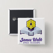 James-Webb-Weltraumteleskop. Knopf Button (Vorne & Hinten)