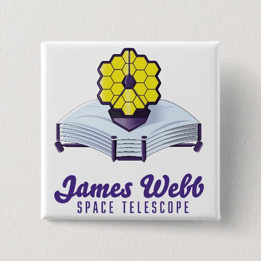James-Webb-Weltraumteleskop. Knopf Button (Vorderseite)