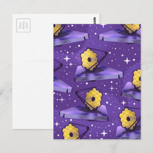 James-Webb-Weltraumteleskop-Muster Postkarte