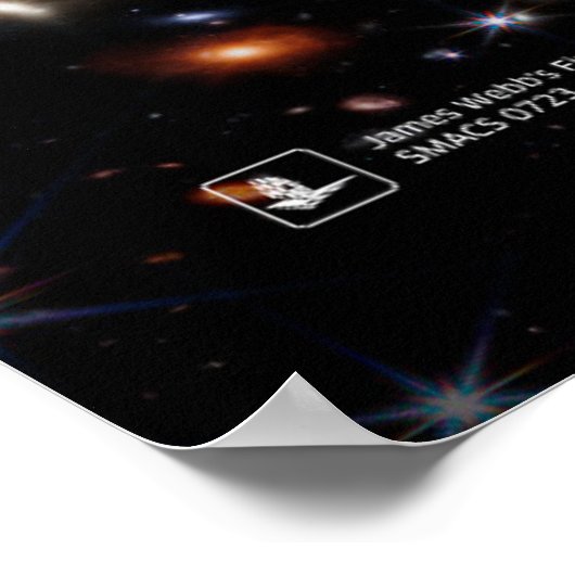 James Webb's First Deep Field (James Webb/JWST) Poster (Ecke)