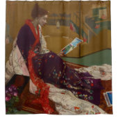 James Whistler - Caprice in Lila und Gold Duschvorhang (Vorderseite)