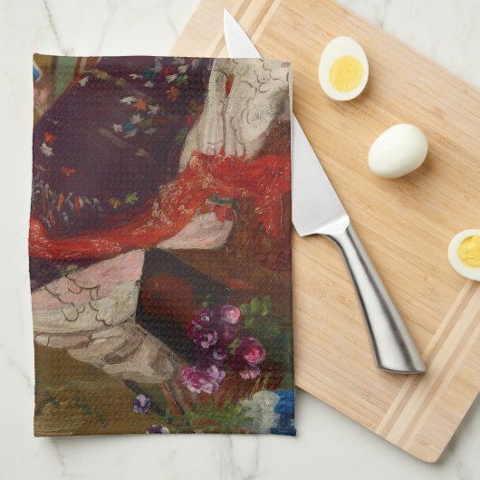 James Whistler - Caprice in Lila und Gold Geschirrtuch (Viertel Falte)