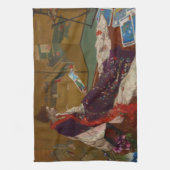 James Whistler - Caprice in Lila und Gold Geschirrtuch (Vertikal)