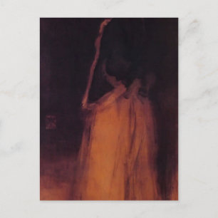James Whistler - Die Pelzjacke Postkarte
