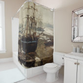 James Whistler - Die Themse im Eis Duschvorhang (Beispiel)