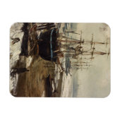 James Whistler - Die Themse im Eis Magnet (Horizontal)