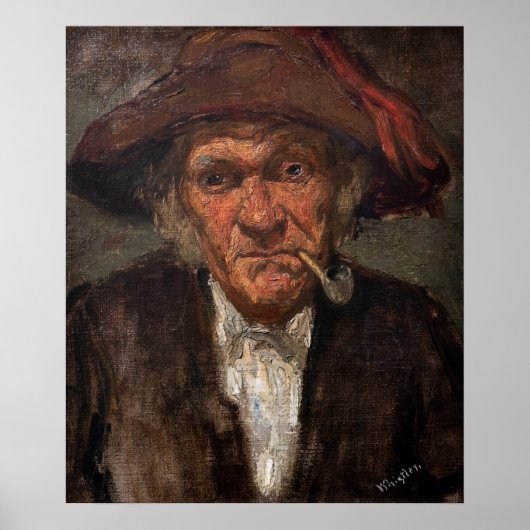 James Whistler - Man raucht ein Stück Poster (Vorne)