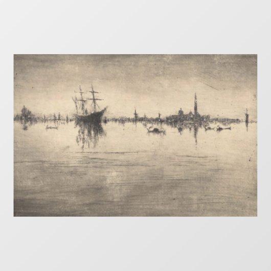James Whistler - Nocturne aus Venedig Fensteraufkleber (Blatt)