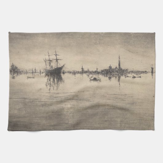 James Whistler - Nocturne aus Venedig Geschirrtuch (Horizontal)