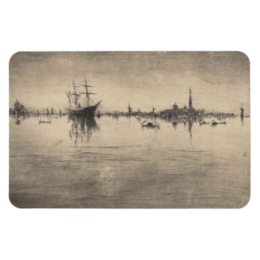 James Whistler - Nocturne aus Venedig Magnet (Horizontal)