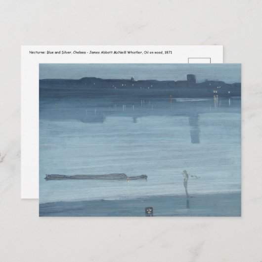 James Whistler - Nocturne: Chelsea Postkarte (Vorne/Hinten)