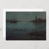 James Whistler - Nocturne: Die Lagune, Venedig Dankeskarte (Vorne/Hinten)