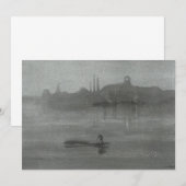 James Whistler - Nocturne: Die Themse bei Batterse Dankeskarte (Vorne/Hinten)