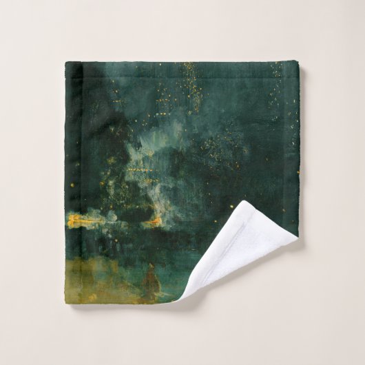 James Whistler - Nocturne in Black and Gold Badhandtuch Set (Waschlappen)