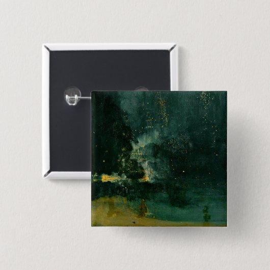 James Whistler - Nocturne in Black and Gold Button (Vorne & Hinten)