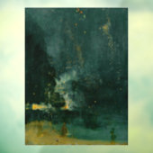 James Whistler - Nocturne in Black and Gold Fensteraufkleber (Blatt 3)