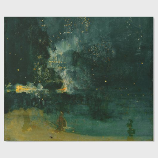 James Whistler - Nocturne in Black and Gold Geschenkpapier (Flach)