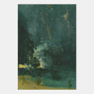 James Whistler - Nocturne in Black and Gold Geschenkpapier Set