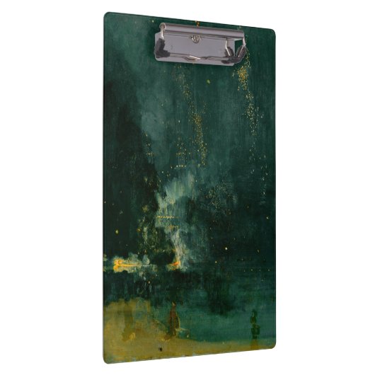 James Whistler - Nocturne in Black and Gold Klemmbrett (Rechts)