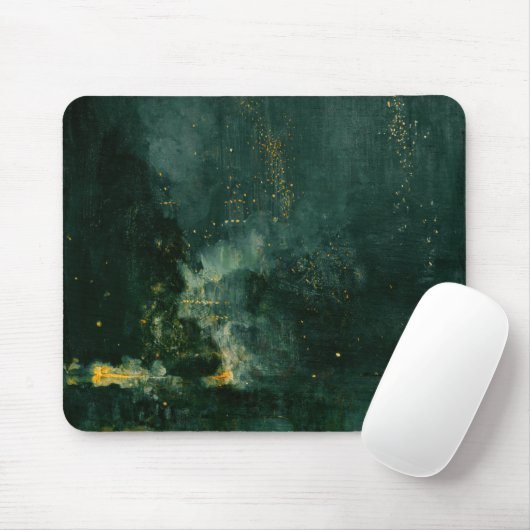 James Whistler - Nocturne in Black and Gold Mousepad (Mit Mouse)