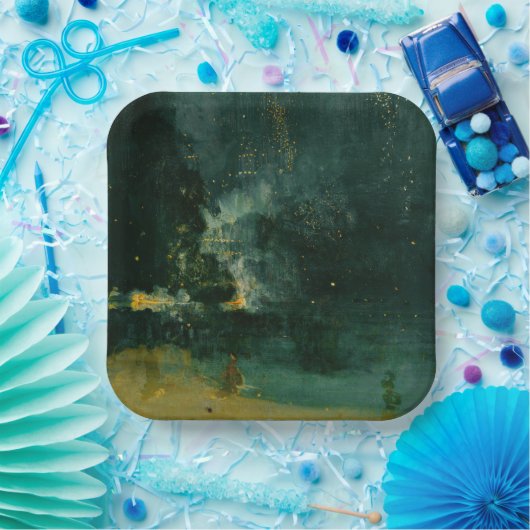 James Whistler - Nocturne in Black and Gold Pappteller (Party)