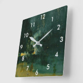 James Whistler - Nocturne in Black and Gold Quadratische Wanduhr (Winkel)
