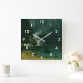 James Whistler - Nocturne in Black and Gold Quadratische Wanduhr (Zuhause)