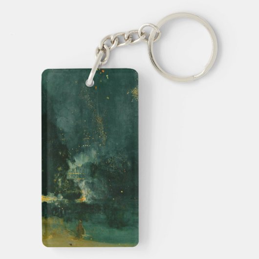 James Whistler - Nocturne in Black and Gold Schlüsselanhänger (Rückseite)