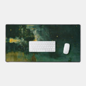 James Whistler - Nocturne in Black and Gold Schreibtischunterlage (Tastatur & Maus)