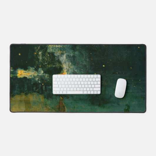 James Whistler - Nocturne in Black and Gold Schreibtischunterlage (Tastatur & Maus)