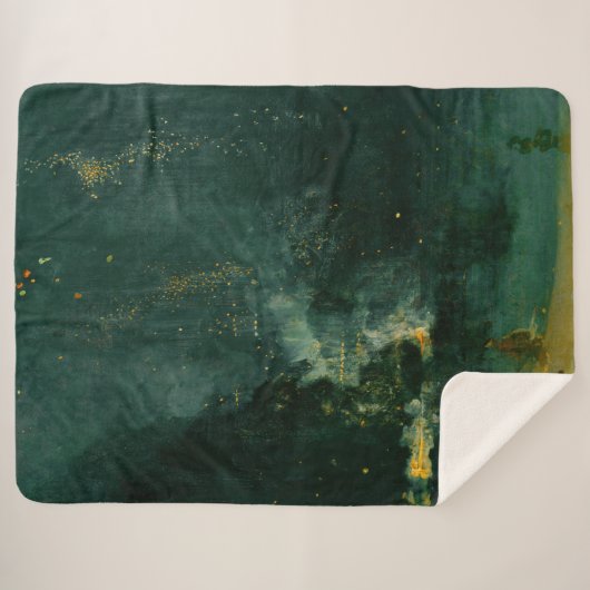 James Whistler - Nocturne in Black and Gold Sherpadecke (Vorderseite (Horizontal))